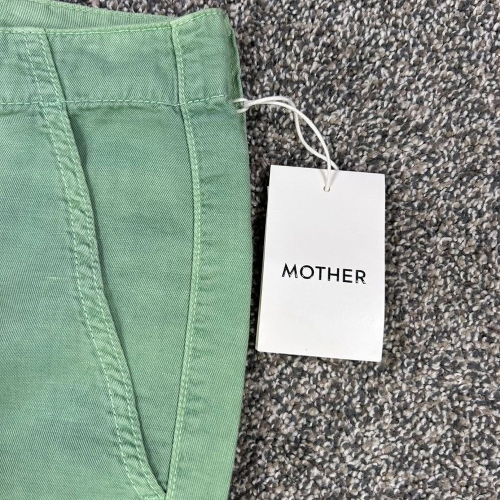 NEW Mother The‎ Shaker Chop Crop Pants Hedge Green Womens 25 Thin Lightweight - Picture 5 of 15
